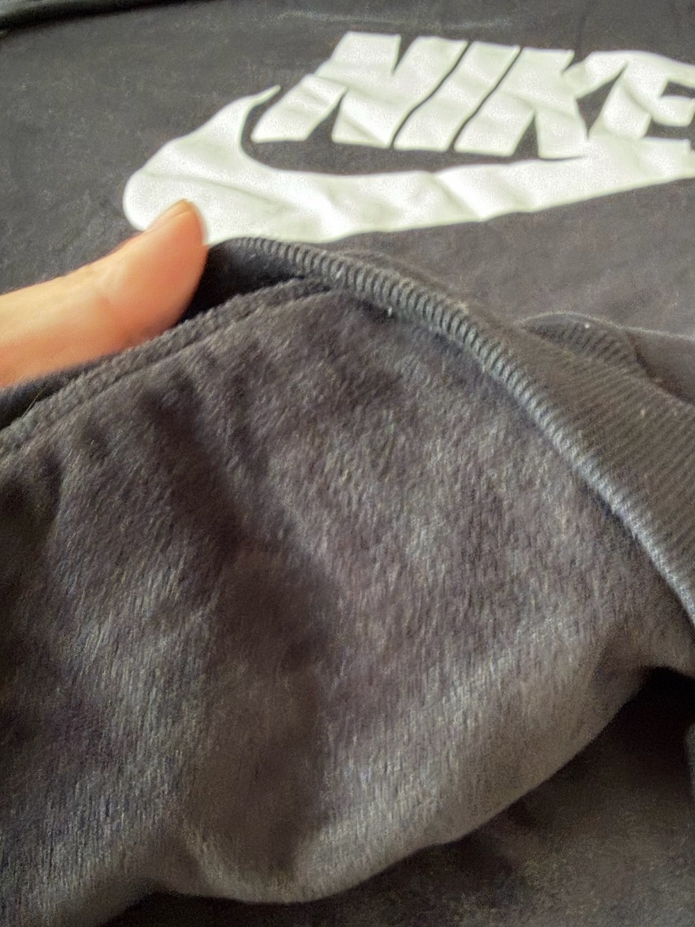 Nike Black Hoodie and Joggers Set with White Swoosh - Picture 3 of 4